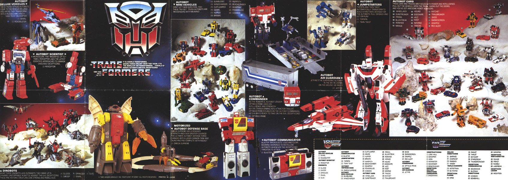 transformers g1 toys list